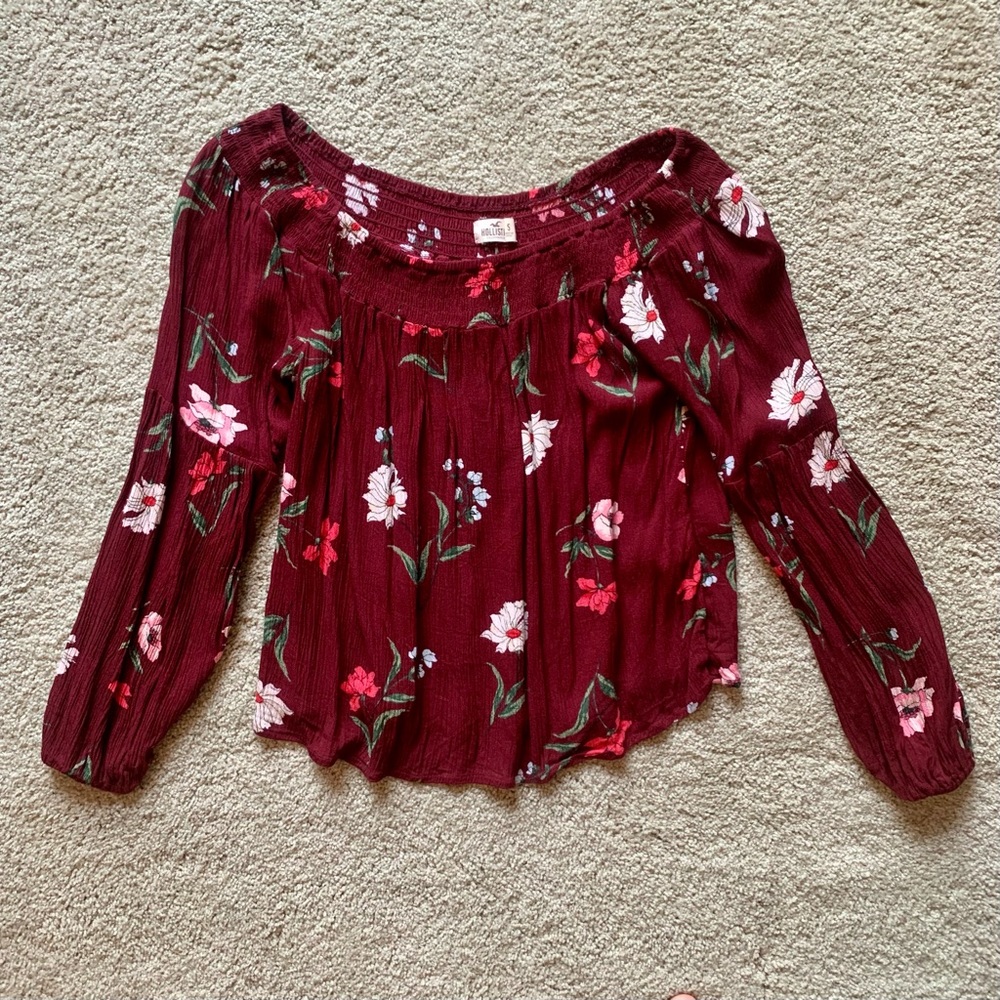 Off the Shoulder Floral Shirt